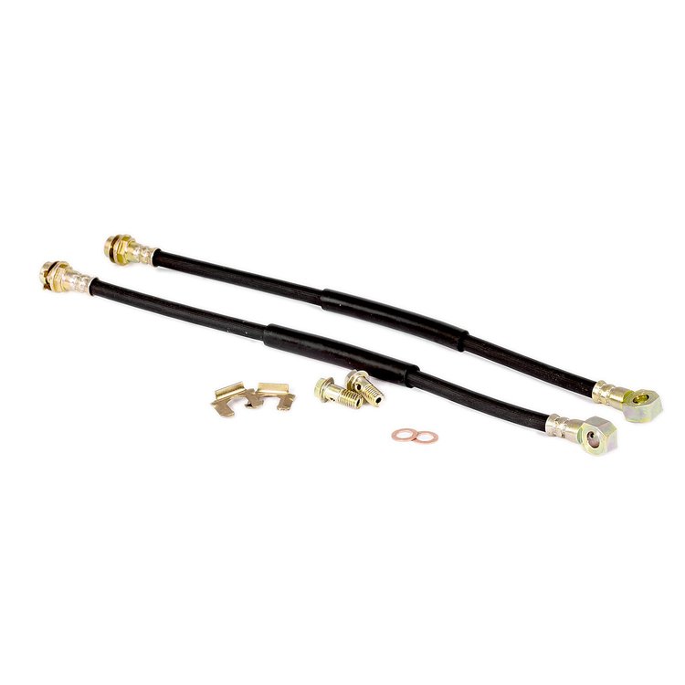 10mm Banjo 18 Long Rubber Brake Lines with Hardware
