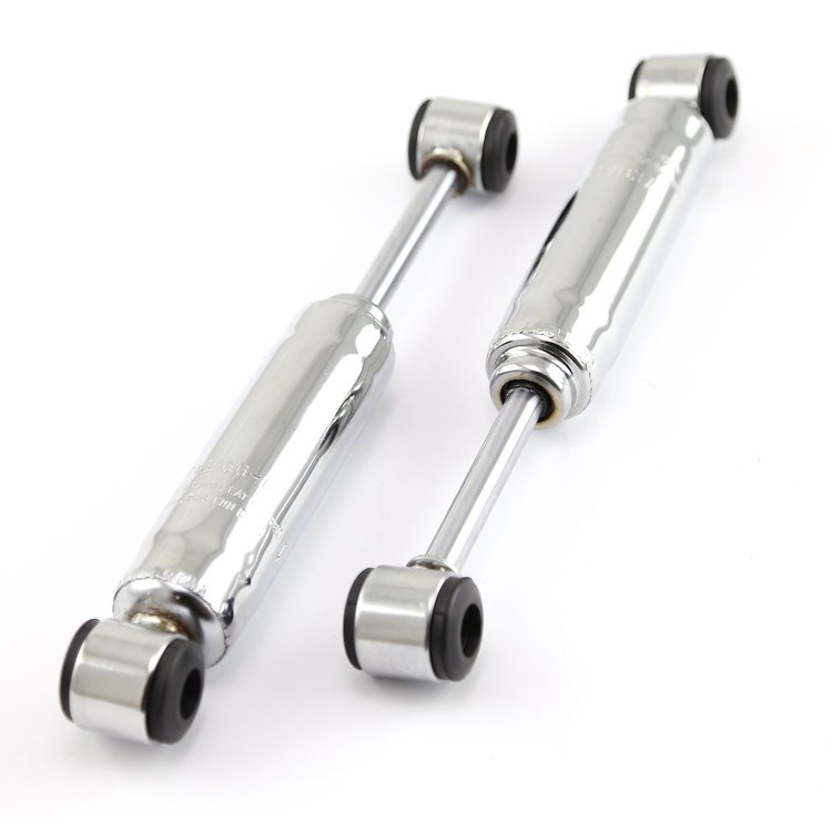 Shorty Chrome Shock Absorbers MonoTube Hot Rod 15 Extended 10 Collapsed