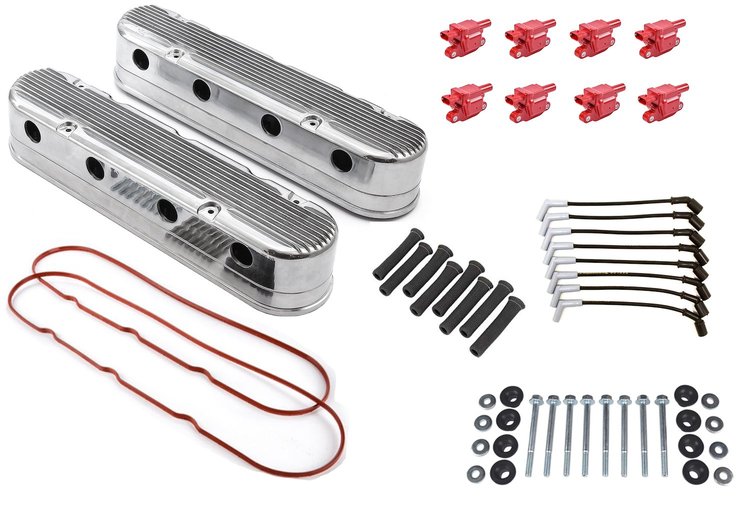 LS Hidden Coil Valve Cover Kit - Polished