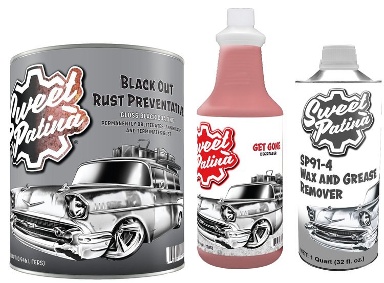 SP-600-571-91 “Black-Out” Rust Preventative Coating, “Get Gone” Degreaser & SP91-4 Wax/Grease Remover Kit