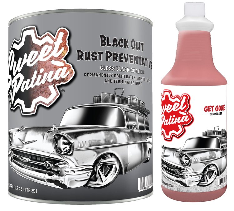 SP-600-571 “Black-Out” Rust Preventative Coating & “Get Gone” Degreaser Kit
