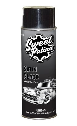 SP-SBA Satin Black Paint/Top Coat, Aerosol Spray Can