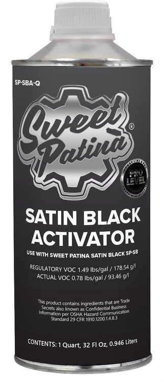SP-SBAQ Satin Black Activator, Quart