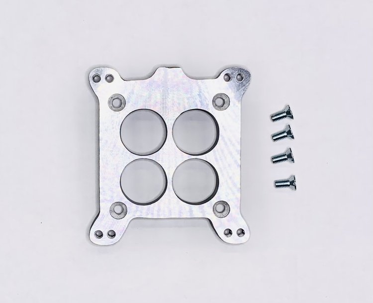 Carburetor Adapter for Flathead 4-Barrel Intake, Accepts Carter AFB/Edelbrock/Holley 4-Barrel [Aluminum]