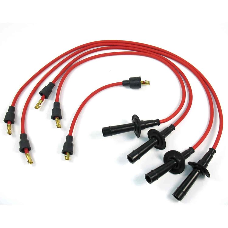 Stock-Look 7mm Spark Plug Wire Set Straight Female Distributor Boot