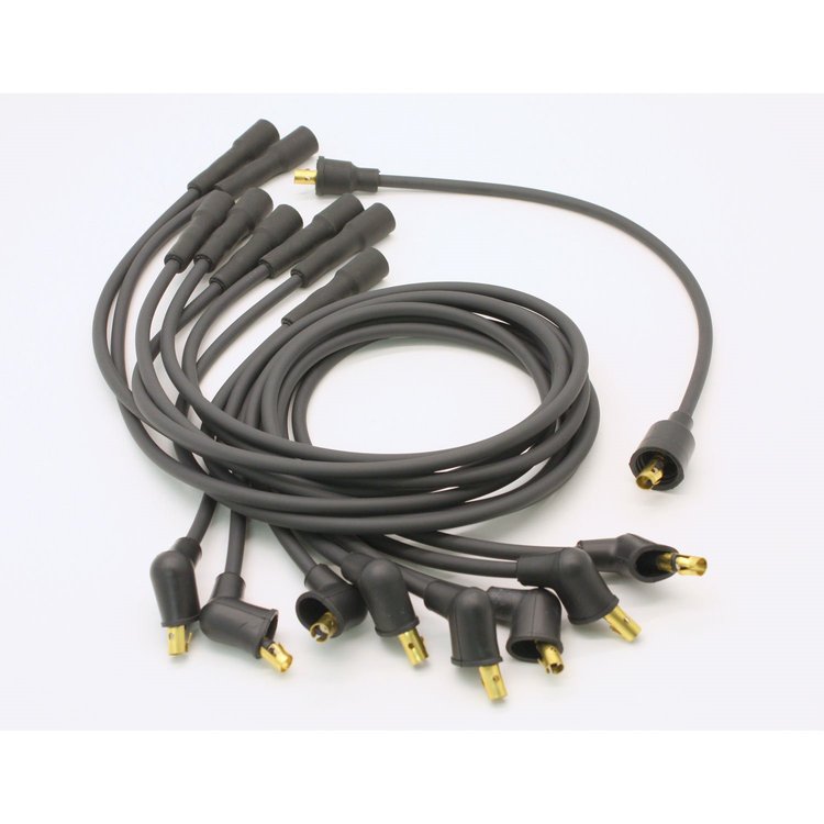 Stock-Look 7mm Spark Plug Wire Set 90° Female Distributor Boot (Points Type)