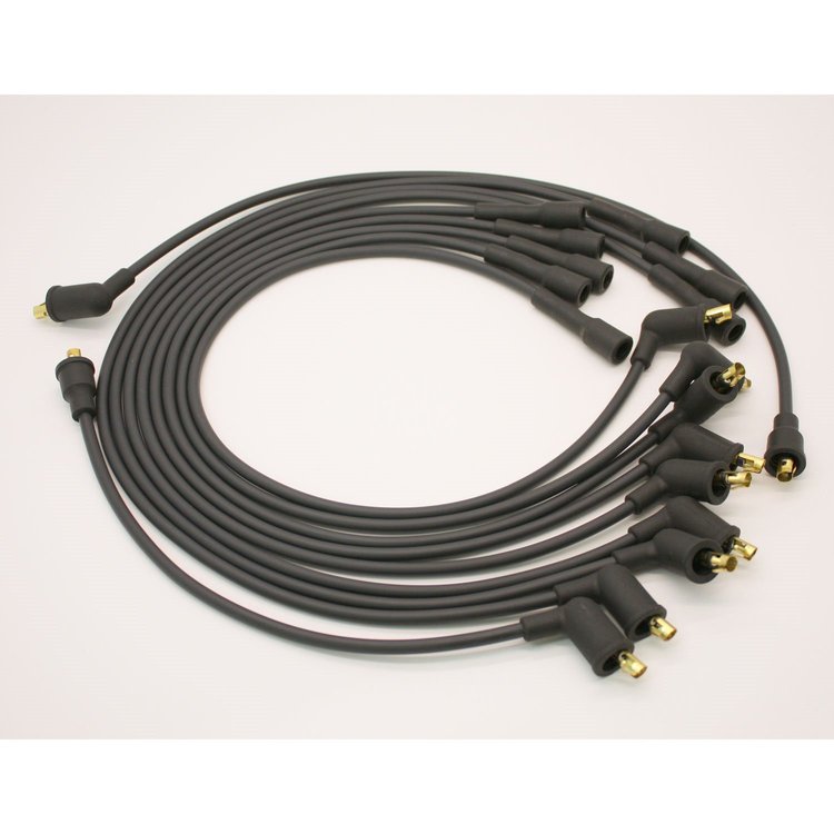 Stock-Look 7mm Spark Plug Wire Set 90° Female Distributor Boot (Points Type)