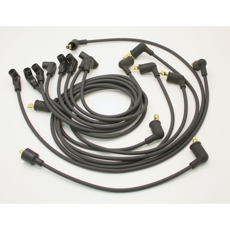 Stock-Look 7mm Spark Plug Wire Set 90° Female Distributor Boot (Points Type)