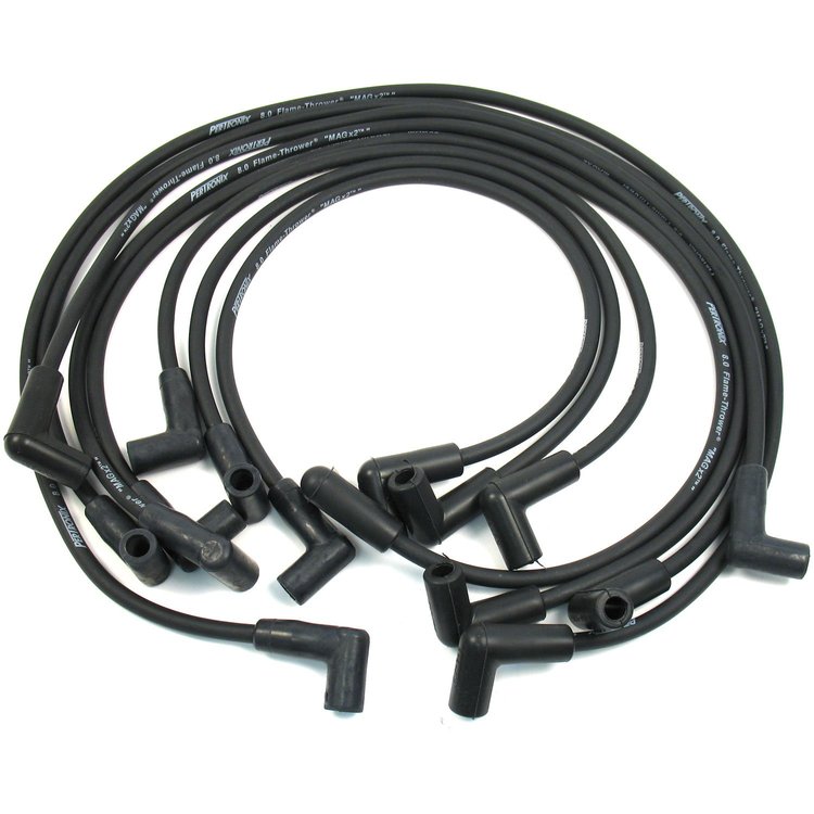 Flame-Thrower 8mm MAGx2 Spark Plug Wires 1974-89 Small Block Chevy