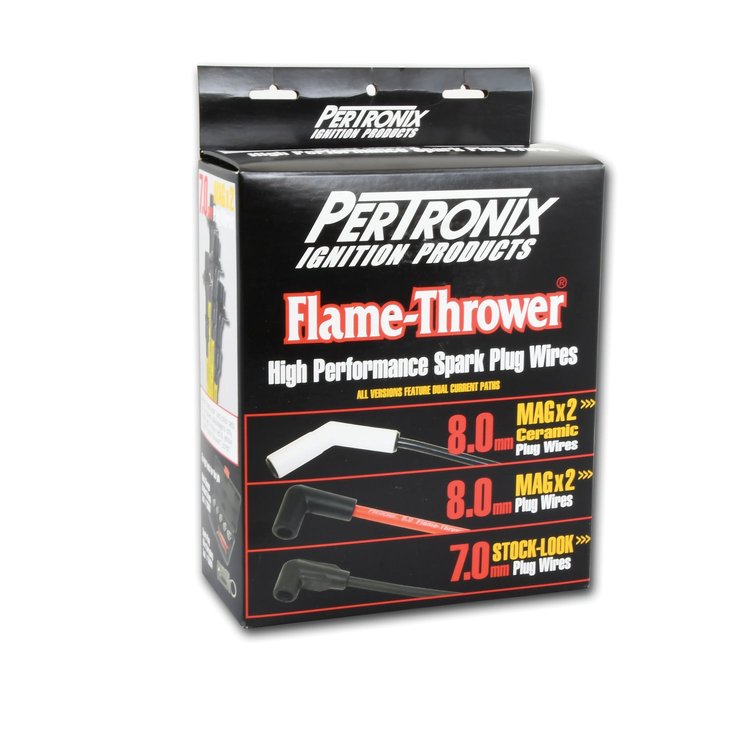 8mm Universal MagX2 Spark Plug Wires w/Black Ceramic Boot