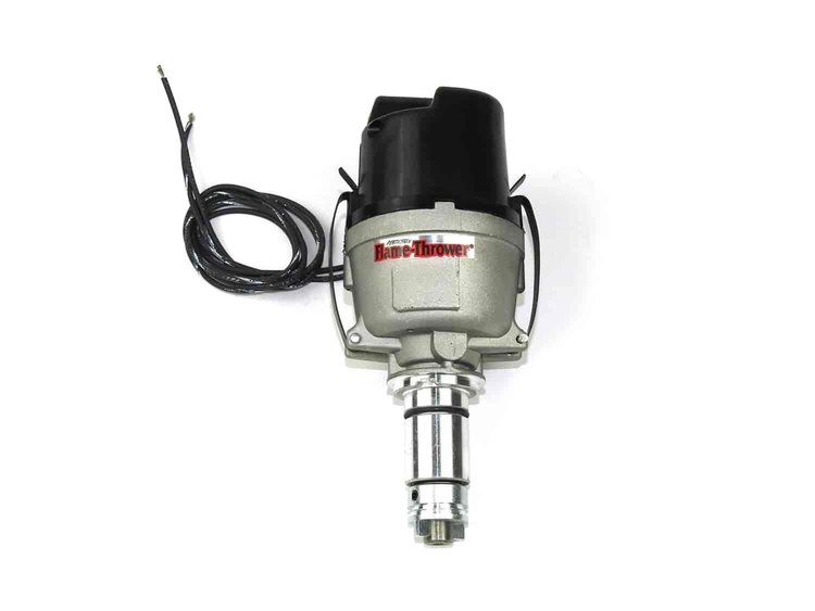 PerTronix D173419 Flame-Thrower Electronic Distributor Cast British 23D 4 cyl Plug and Play with Ign