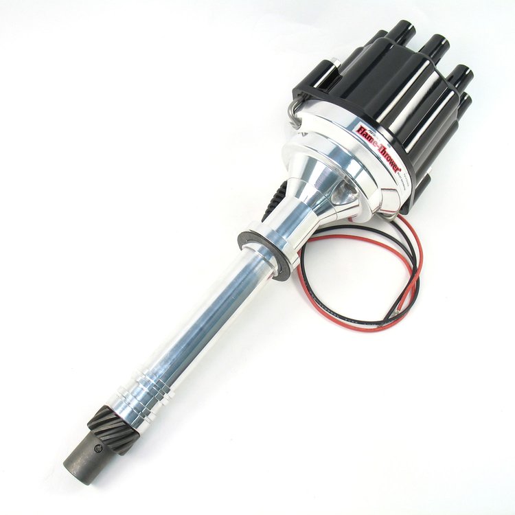 Flame Thrower Marine Billet Distributor Small and Big Block Chevy