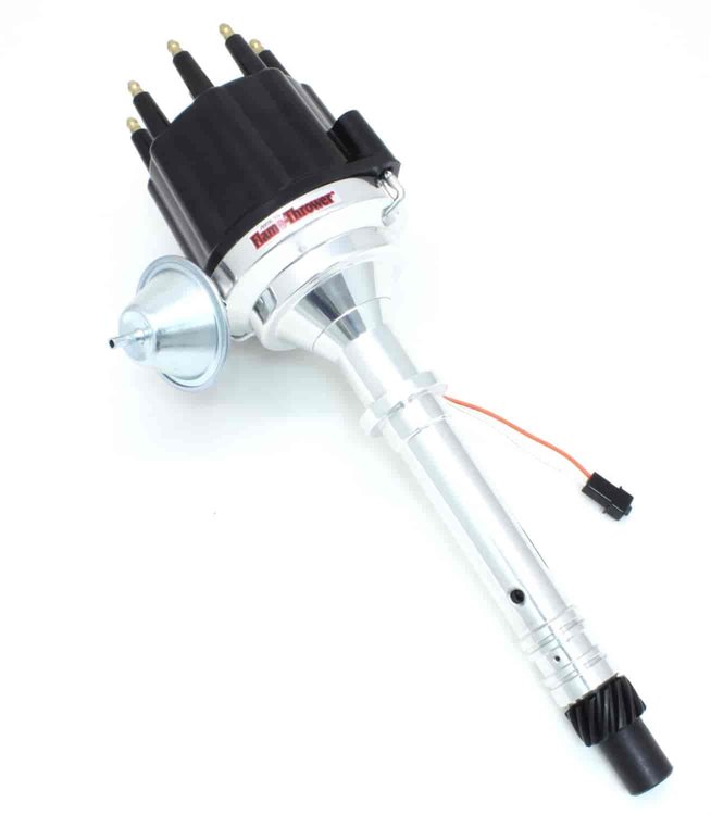 PerTronix D300710 Flame-Thrower Electronic Distributor Billet Magnetic Trigger Chevy SB/BB Black Mal