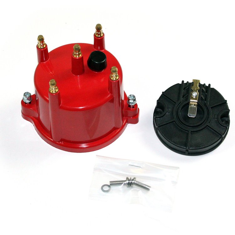 Cap and Rotor Kit 4 cyl Billet red