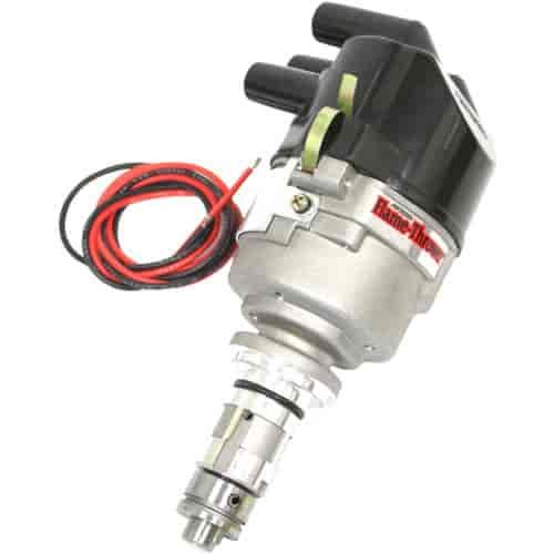 PerTronix D7170609 Flame-Thrower Electronic Distributor Cast British 4 cyl Plug and Play with Ignitor III Technology Non Vacuum