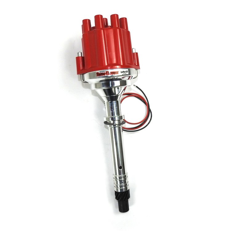 Dist Billet I3 Marine Chevy red cap