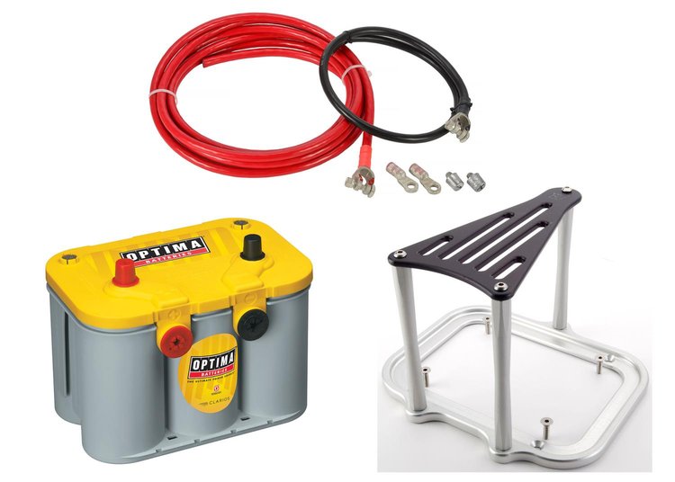 12-Volt YellowTop Remote Battery Kit - Lightweight Billet Mount - Anodized Finish