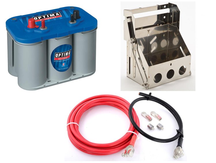 Blue Top Marine 12V Battery and Box Kit