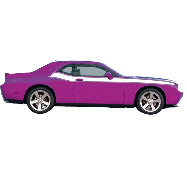 Upper "T/A" Style Striping Decal Kit for 2008-2010 Challenger