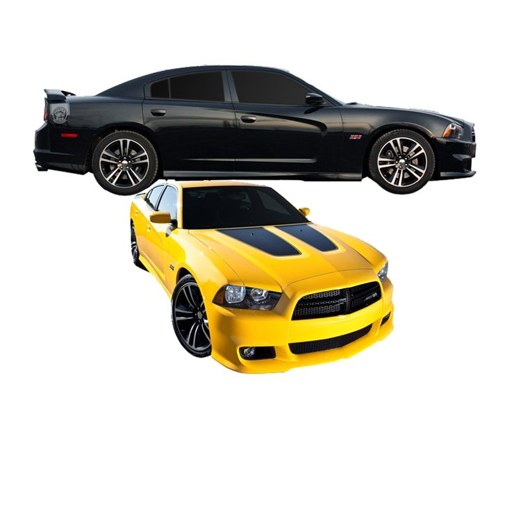 Matte Black Super Bee Decal Kit for 2012-2014 Dodge Charger