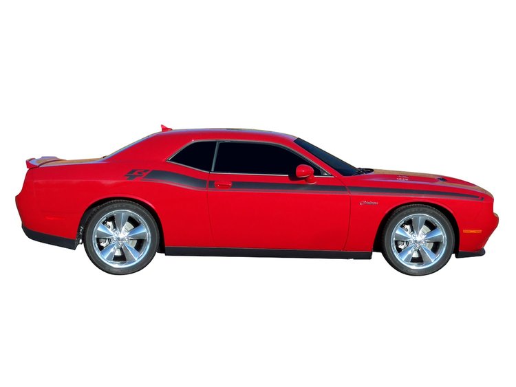 15CLGR1A-RED 2015-20 Challenger R/T SXT Upper Side Stripes, Red