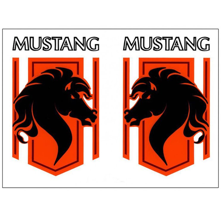 Mustang Stallion Fender Decals for 1976 Ford Mustang