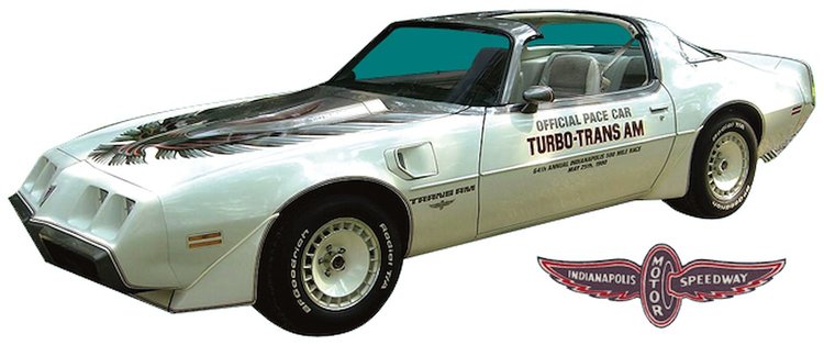 Indy Pace Car Stripes Only Decal Kit for 1980 Pontiac Firebird Trans Am