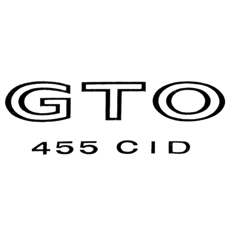 "GTO 455CID" Fender Decal Kit for 1970/1973 Pontiac GTO