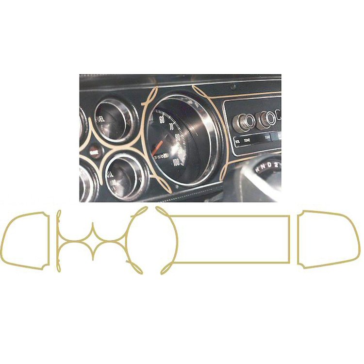 Gold Interior Stripe Kit for 1976-1979 Dodge Warlock Truck