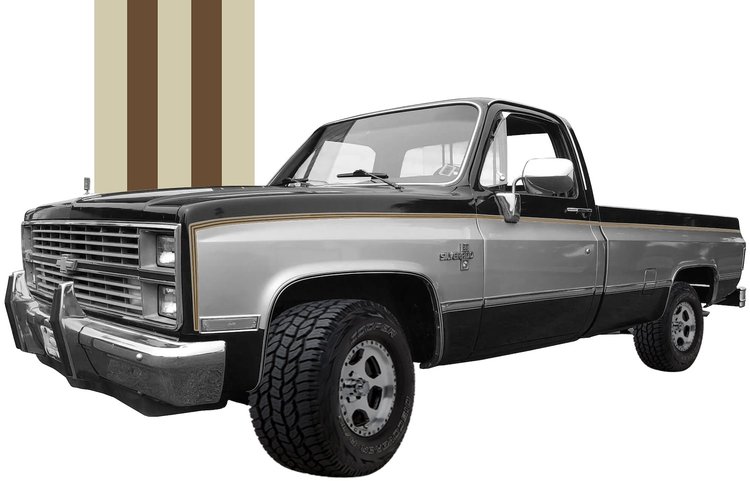 5-Band Body Stripe Kit 1984-1991 Chevy or GMC Full Size Truck