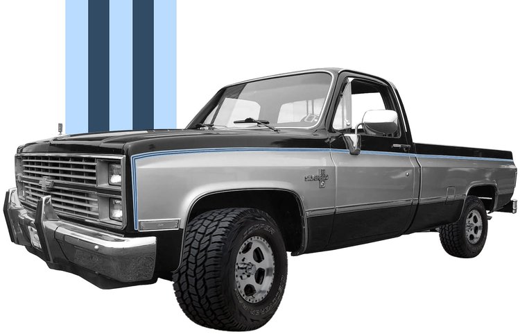 5-Band Body Stripe Kit 1984-1991 Chevy or GMC Full Size Truck