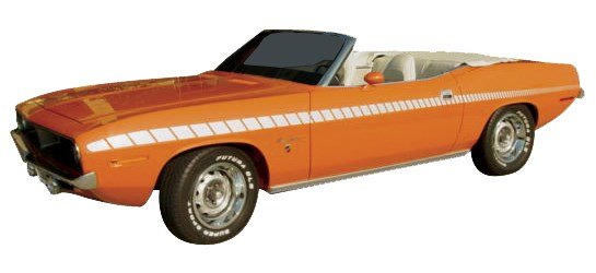 Mid Body Strobe Stripe Kit for 1970 Plymouth Barracuda
