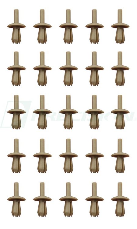 6105 002/25 TAN Push-In Fastener for 1970-1972 Nissan 240Z, 1974-1975 Nissan 260Z, 1975-1978 Nissan 280Z