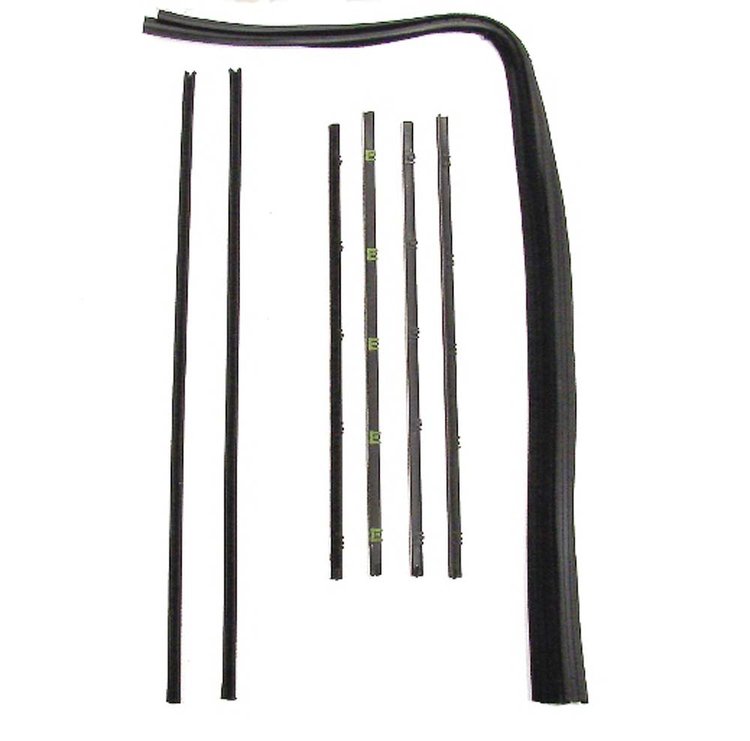 Beltline Molding & Glass Run Channel Set 1967-1972 GM C/K Series Truck [Black]