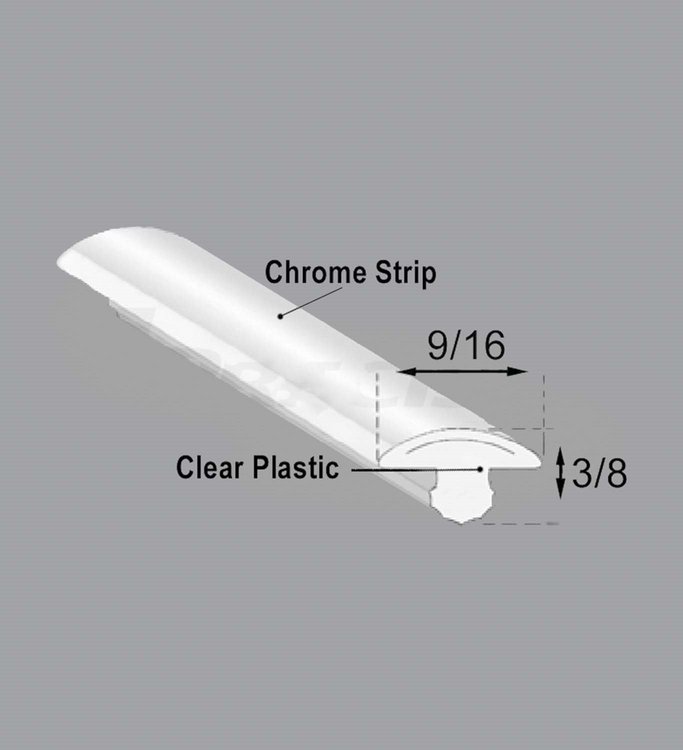 WLS 914 R100 SP Glass Seal Lockstrip for 1971-1974 Dodge B100 Van, 1975-1980 Dodge B100, 1981-1993 Dodge B150