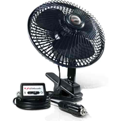12V Oscillating Fan Black
