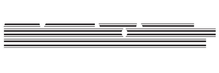 3913934-BK Decal & Stripe Kit, 1967 Chevelle, Body Side, Super Sport, Standard