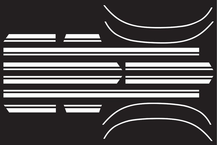 3913936-WH Decal & Stripe Kit, 1967 Chevelle, Body Side, Super Sport, Deluxe