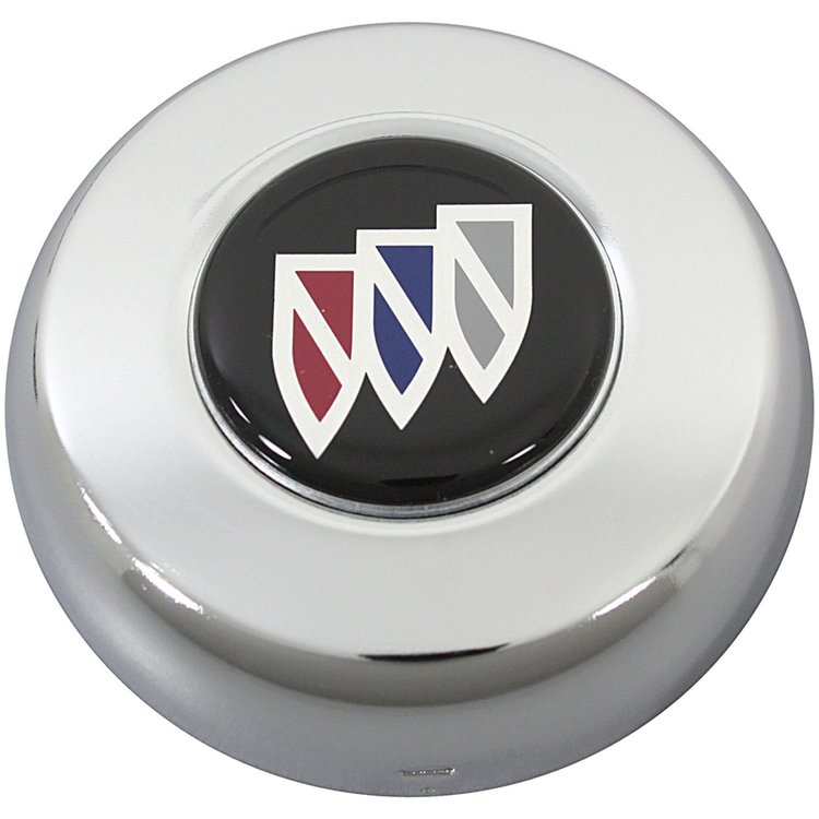 Chrome Horn Cap w/Buick Shield on Black
