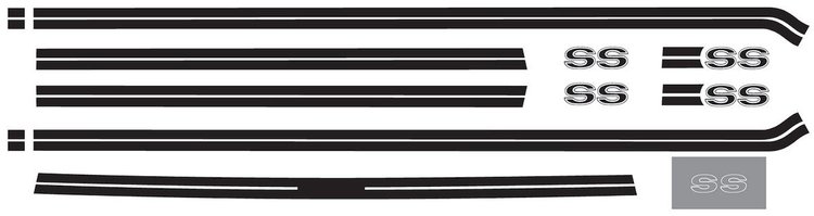 Super Sport Beltline Body Stripe Decal Set 1973-77 El Camino SS