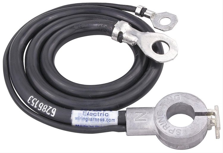Spring Ring Battery Cable 1967 CH/EC 396 Negative w/ HD Battery
