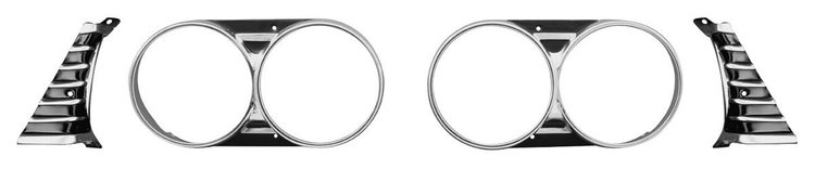 BEZELS KIT HEADLAMP 1966