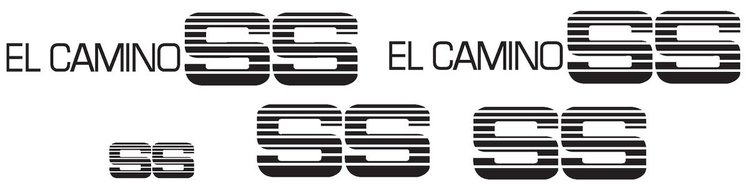 Decal 78-83 El Camino Body Stripe Kit SS Light Red Medium Red Orange