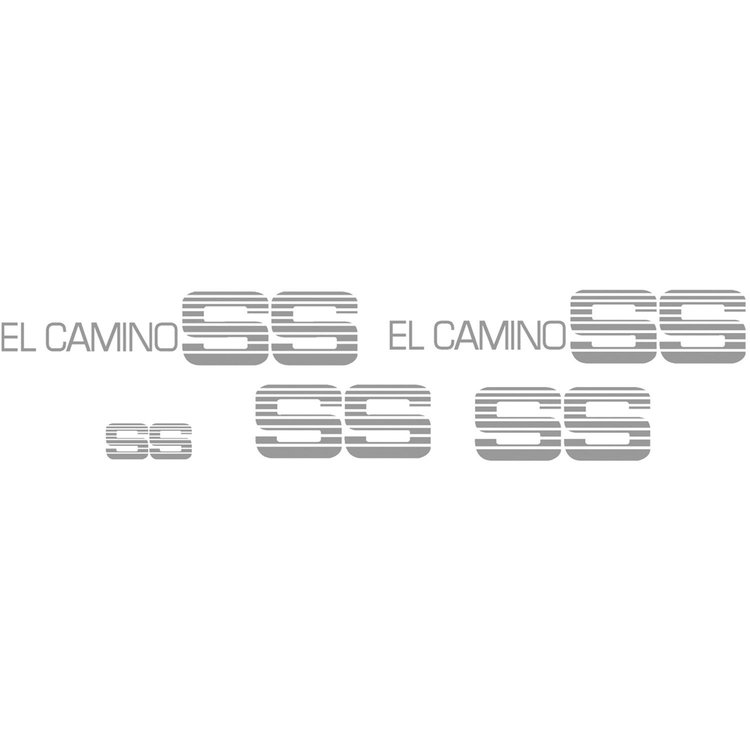Decal 84-87 El Camino Body Stripe Kit SS Silver