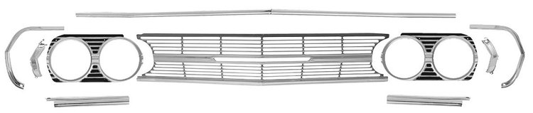 65 CHEVELLE 6 PC GRILL KI