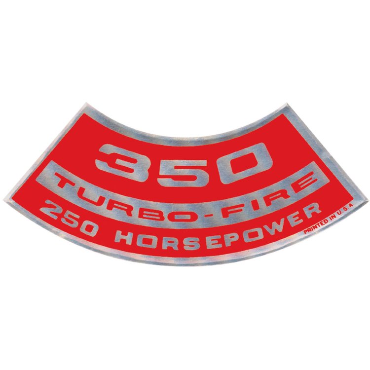 Decal Chevelle/El Camino/Monte Carlo Air Cleaner 350 250HP Turbo-Fire