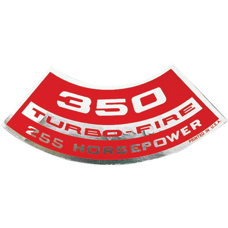 Decal Chevelle/El Camino/Monte Carlo Air Cleaner 350 255HP Turbo-Fire