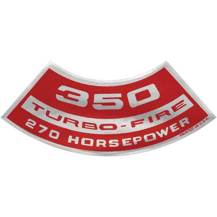 Decal Chevelle/El Camino/Monte Carlo Air Cleaner 350 270HP Turbo-Fire