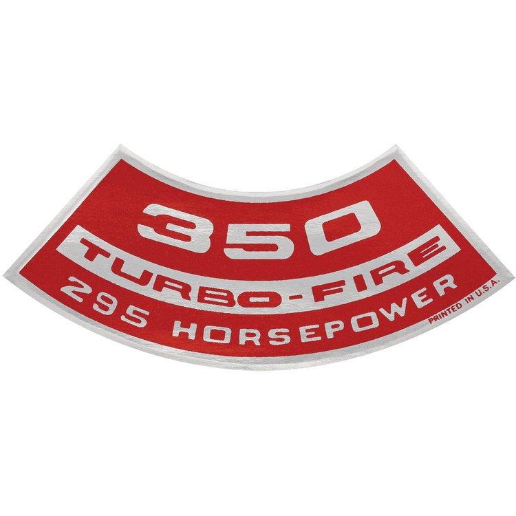 Decal Chevelle/El Camino/Monte Carlo Air Cleaner 350 295HP Turbo-Fire