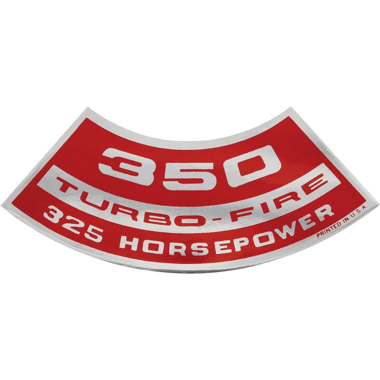 Decal Chevelle/El Camino/Monte Carlo Air Cleaner 350 325HP Turbo-Fire